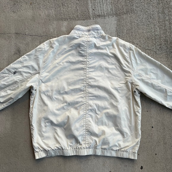 Tommy Bahama Mens XL Lightweight Zip Up Jacket Off white Full Zip Pockets - Picture 4 of 6